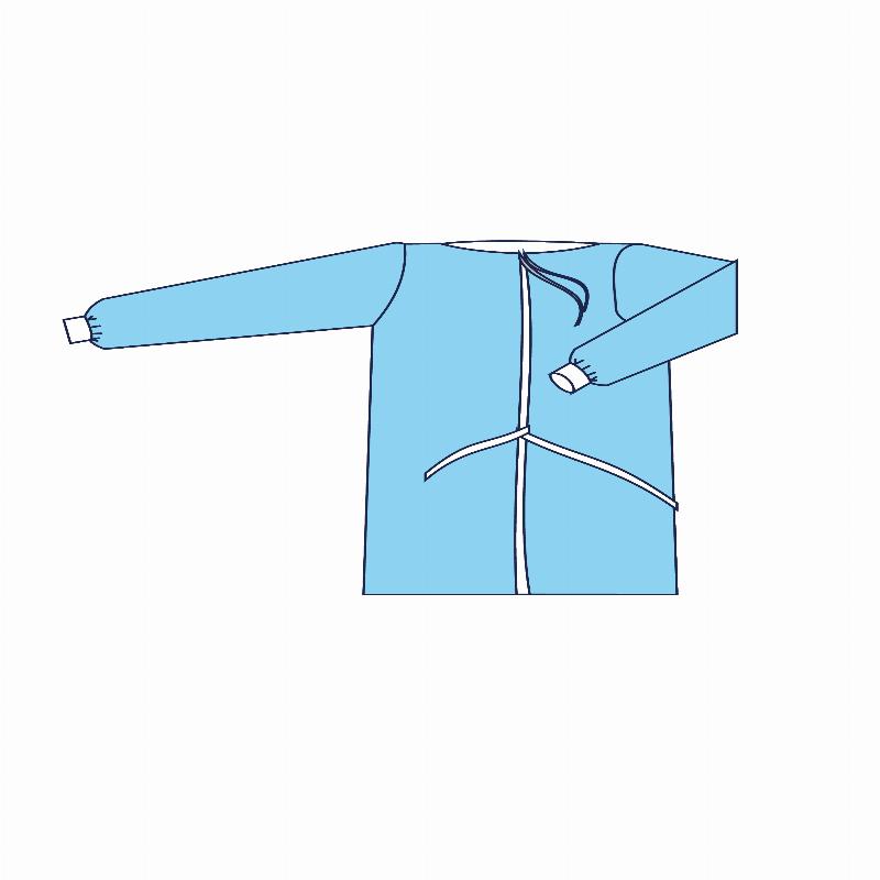 Халат медичний хірургічний Taipan-Pharm стерильний на зав'язках СМС-35 г/м2 ХХХL